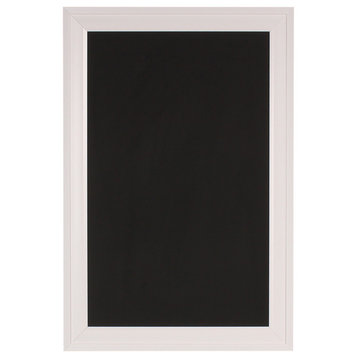 Bosc Wall Mounted Framed Magnetic Chalkboard, White, 27.5x18.5