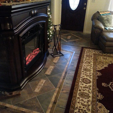 Laminate with tile inserts