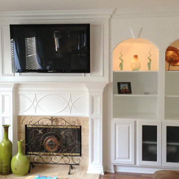 Custom Fireplace Mantels and Cabinets Design and Build Up