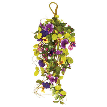 Mixed Teardrop With Pansy, 24"