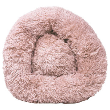 Pet Life 'Nestler' High-Grade Plush And Soft Rounded Dog Bed, Medium/Pink