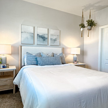 Guest Bedroom Redesign | Modern Textured Coastal Retreat