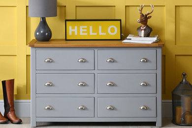 Manor Grey Painted 6 Drawer Wide Chest