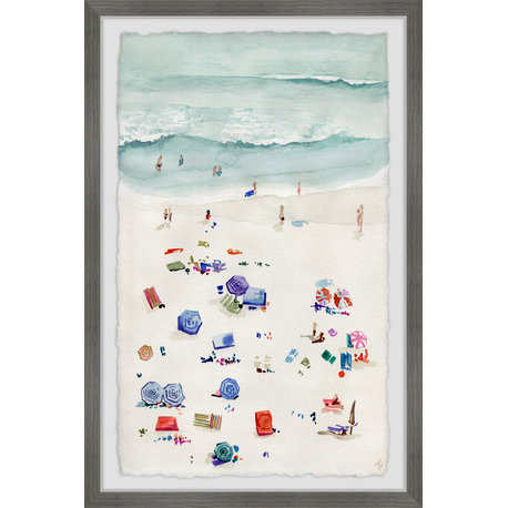 "Beach Time" Framed Painting Print, 12"x18"