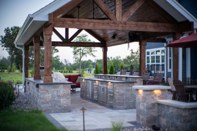 Inspiration for a timeless backyard patio remodel in Milwaukee