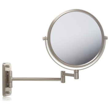 Jerdon JP7506N 8-Inch Two-Sided Swivel Wall Mount Mirror with 5x Magnification