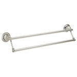 Bronces Mestre - Artica double large towel bar. Towel rail, Luxury towel bar, Polished Chrome - Regency Style is a refined interpretation of French art and architecture from the XIV century that incorporates an aesthetic of harmony and elegance of artistic and decorative pieces.