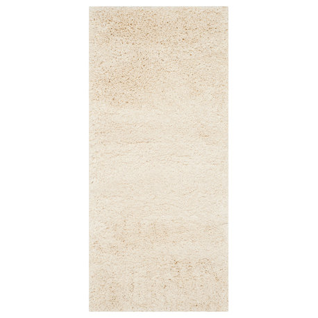 Safavieh California Shag Collection SG151 Rug, Ivory, 2'3" X 5'