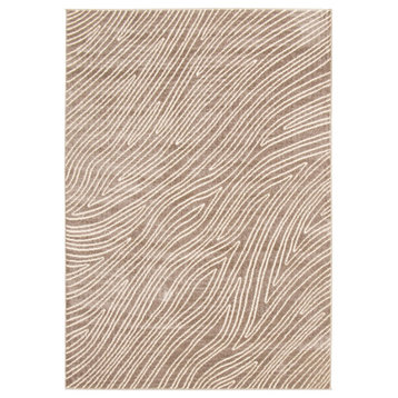 ECARPETGALLERY Abstract Area Rug 4'7" x 6'7" Taupe, Vector