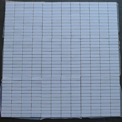 Thassos White 1 x 3 Rectangular Mosaic Tile Tumbled - Marble from Greece - Mosaic Tile