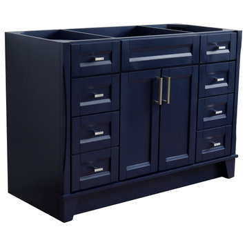 48" Single Sink Vanity, Blue Finish - Cabinet Only