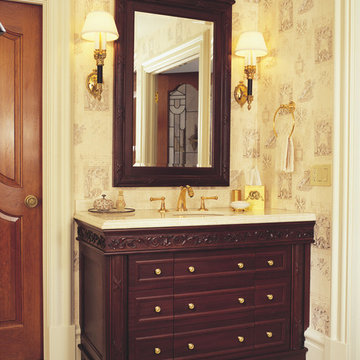 Fancy Mahogany Bathroom Vanity