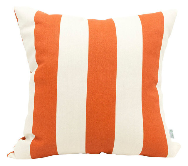 Outdoor Vertical Stripe Large Pillow Contemporary Outdoor Cushions