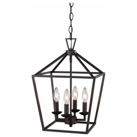 Trans Globe Lighting 10264 Lacey 4 Light 12"W Pendant - Rubbed Oil Bronze