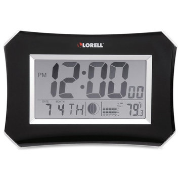 Lorell Lcd Wall/Alarm Clock, Digital
