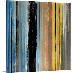 Contemporary Prints And Posters "Sunburst" Gallery-Wrapped Canvas, 20"x20"