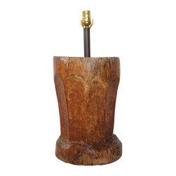 Large Rustic Teak Mortar Table Lamp - Products
