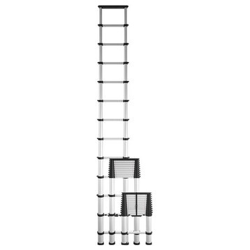 COSCO SmartClose 16-ft Telescoping Ladder with Ergonomic Grips and Top Cap