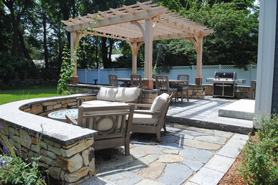 Example of a patio design in Boston