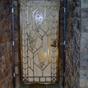 g031 Custom Frank Lloyd Wright Inspired Iron Gates
