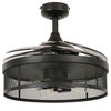 Fanaway Meridian 48" AC Ceiling Fan With Light, Black