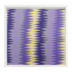 Purple Ikat Zig Zag Series Wood Serving Trays - Home Decor