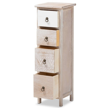Baxton Studio Seanna And Contemporary Multi-Colored Wood 4-Drawer Storage Unit