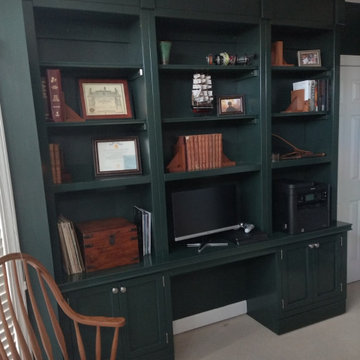British Racing Green Study Bookshelves