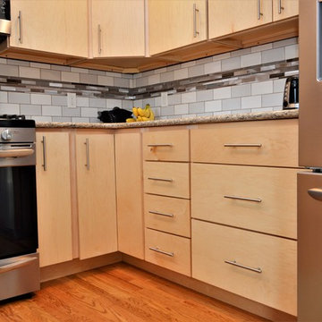 Natural, Mid-Century Modern Kitchen. BaileyTown USA Select. Trail Creek, IN