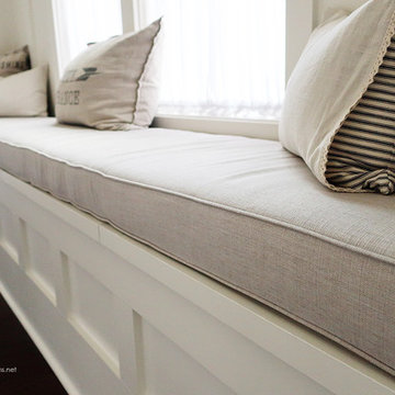 Long double welted window seat cushion