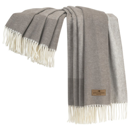 Italian Border Herringbone Throw, Mink