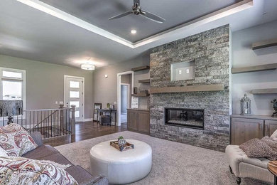 Inspiration for a contemporary home design remodel in Omaha