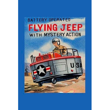 Battery Operated Flying Jeep with Mystery Action-Fine Art Giclee Print 24" x 36"