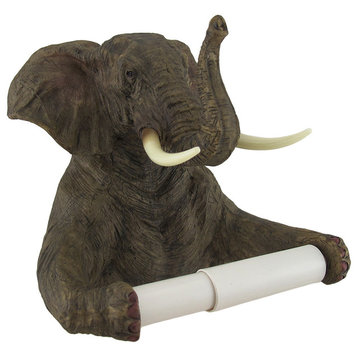 Trunk Up Elephant Bath Tissue Holder