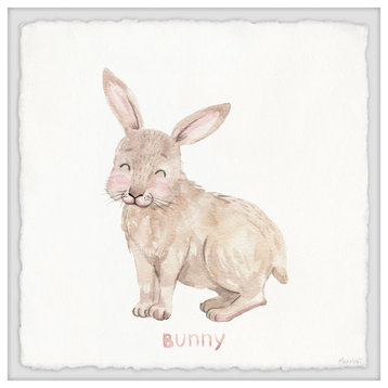 "Sweet Little Bunny" Framed Painting Print, 24x24