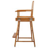 24" Director's Chair With Honey Oak Frame, Tan Canvas