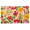 DII 30x18" Modern Coir Fabric Bright Blossom Doormat in Multi-Color