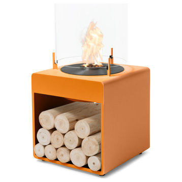 EcoSmart Pop 3L Fireplace Smokeless, Orange, Ethanol Burner, Black