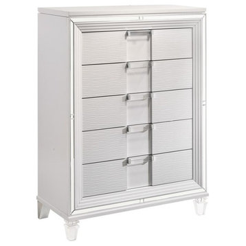 Picket House Furnishings Charlotte 5-Drawer Flip-Top Chest in White