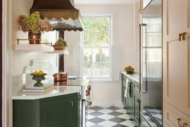 Example of an eclectic kitchen design in Boston