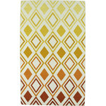 Kaleen - Kaleen Glam Collection Rug, 9'x12' - The Glam collection puts the fab in fabulous! No matter if your decorating style is simplistic casual living or Hollywood chic, this collection has something for everyone! New and innovative techniques for a flatweave rug, this collection features beautiful ombre colorations and trendy geometric prints. Each rug is handmade in India of 100% wool and is 100% reversible for years of enjoyment and durability.
