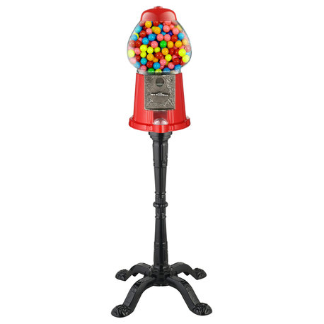 Vintage-Look Gumball Machine Stand, Coin Bank Nostalgic Decor 1920s-Style