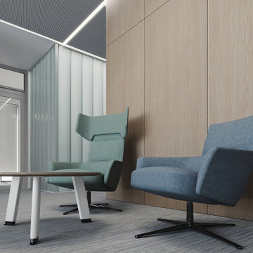 First-Floor Lounge at Airoptic Research & Technology Office in Wysogotowo