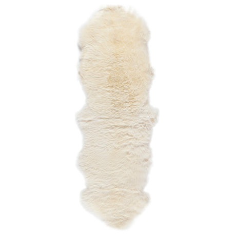 Safavieh Sheepskin Collection SHS121 Rug, White, 2' X 6'