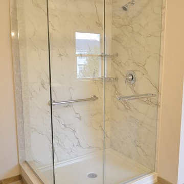 Crisp and clean Master Bath remodel in Thornton PA under $24K