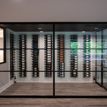 Finished Basement with Seated Bar, Wine Room and Golf Simulator in Rochester, MI