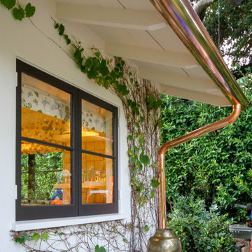 Copper Half round rain gutters Altadena