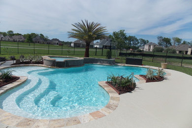 Inspiration for a large tropical pool remodel in New Orleans