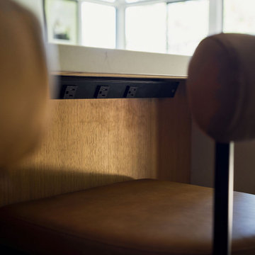 Hidden Electrical Outlets in Kitchen Peninsula