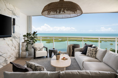 Inspiration for a coastal balcony remodel in Miami